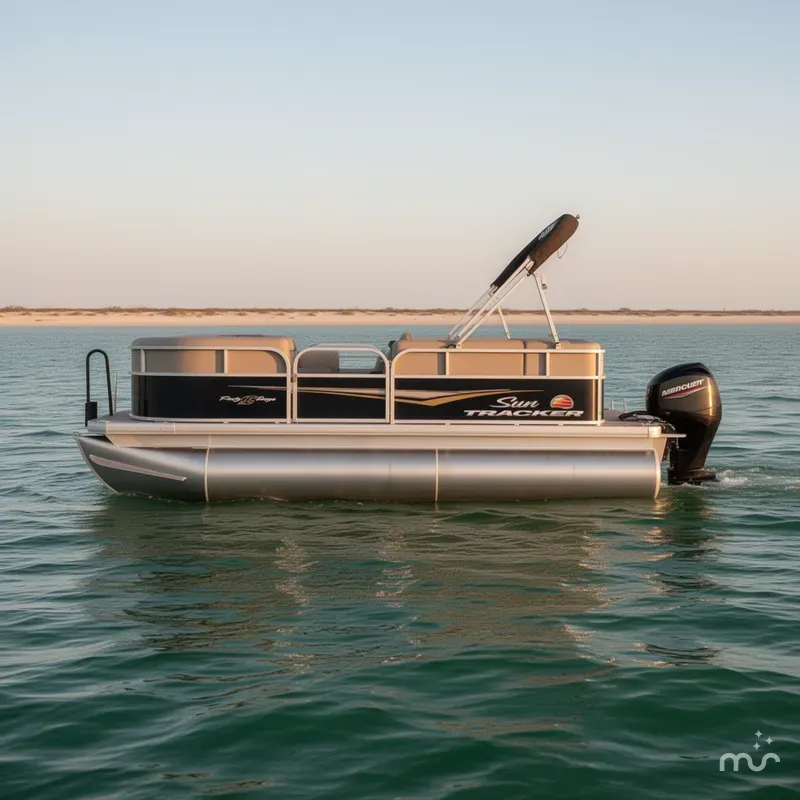 Slide: The Image of Sun Tracker Party Barge 16 DLX 2025 - 1