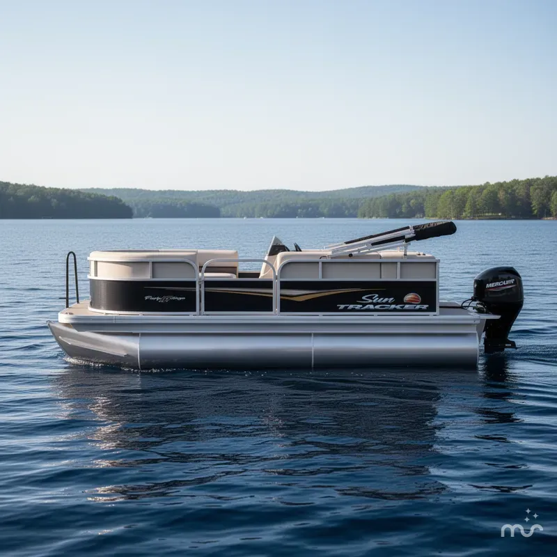 Slide: The Image of Sun Tracker Party Barge 16 DLX 2025 - 0