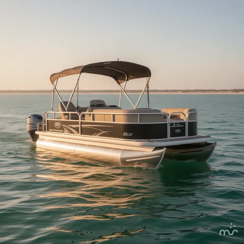 Slide: The Image of Sun Tracker Party Barge 16 DLX 2025 - 2