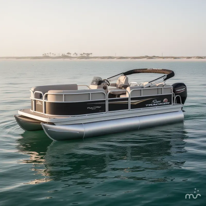 Slide: The Image of Sun Tracker Party Barge 16 DLX 2025 - 2