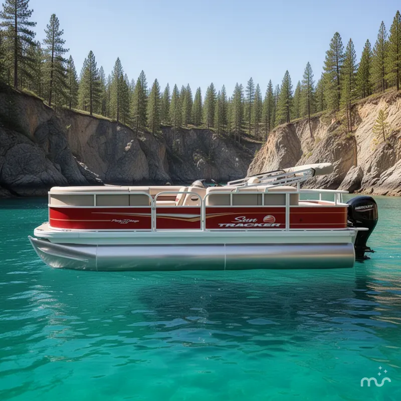 Slide: The Image of Sun Tracker Party Barge 18 DLX 2025 - 2