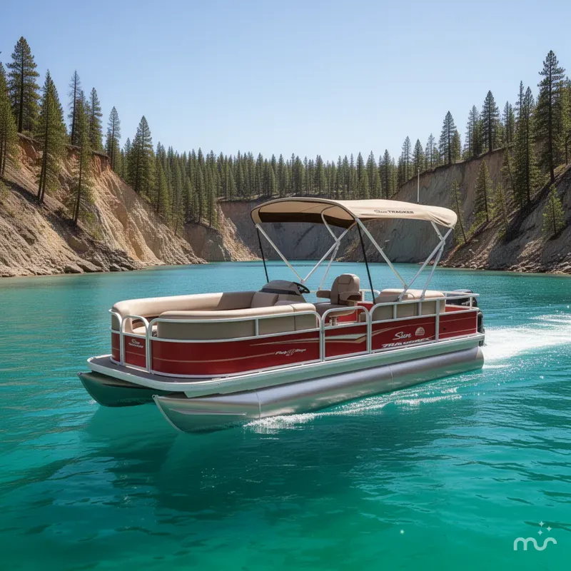 Slide: The Image of Sun Tracker Party Barge 18 DLX 2025 - 4
