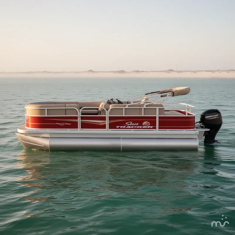 Slide: The Image of Sun Tracker Party Barge 18 DLX 2025 - 0