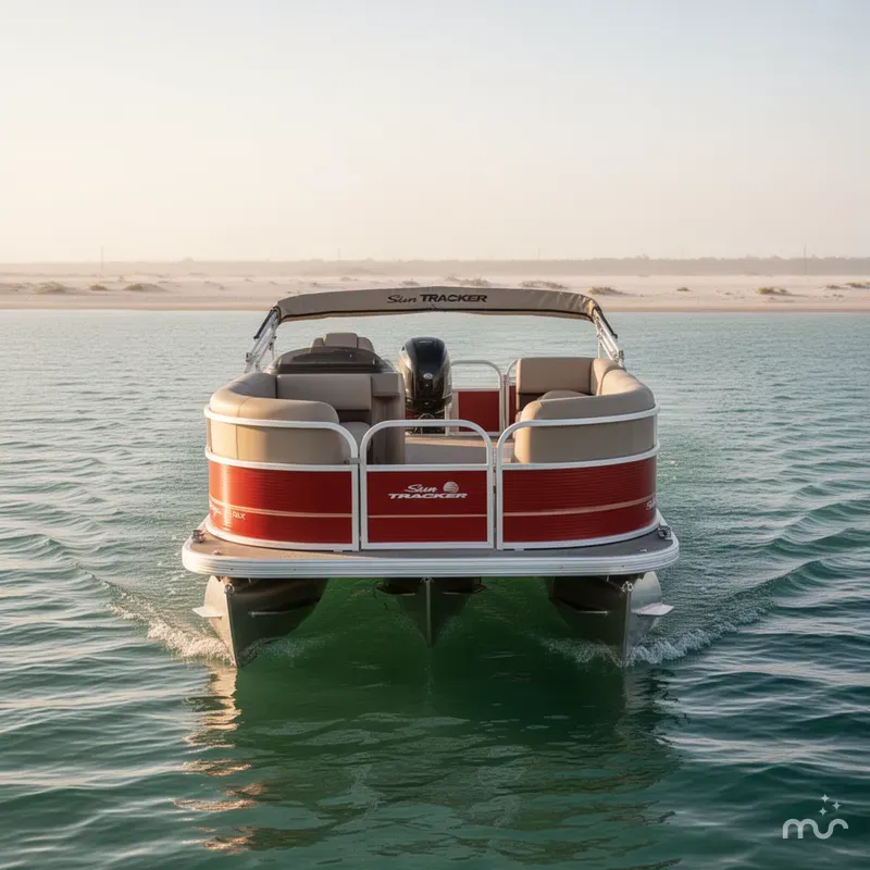Slide: The Image of Sun Tracker Party Barge 18 DLX 2025 - 1