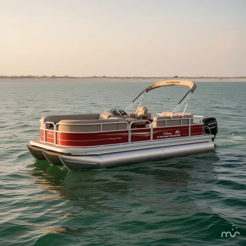 Slide: The Image of Sun Tracker Party Barge 18 DLX 2025 - 2