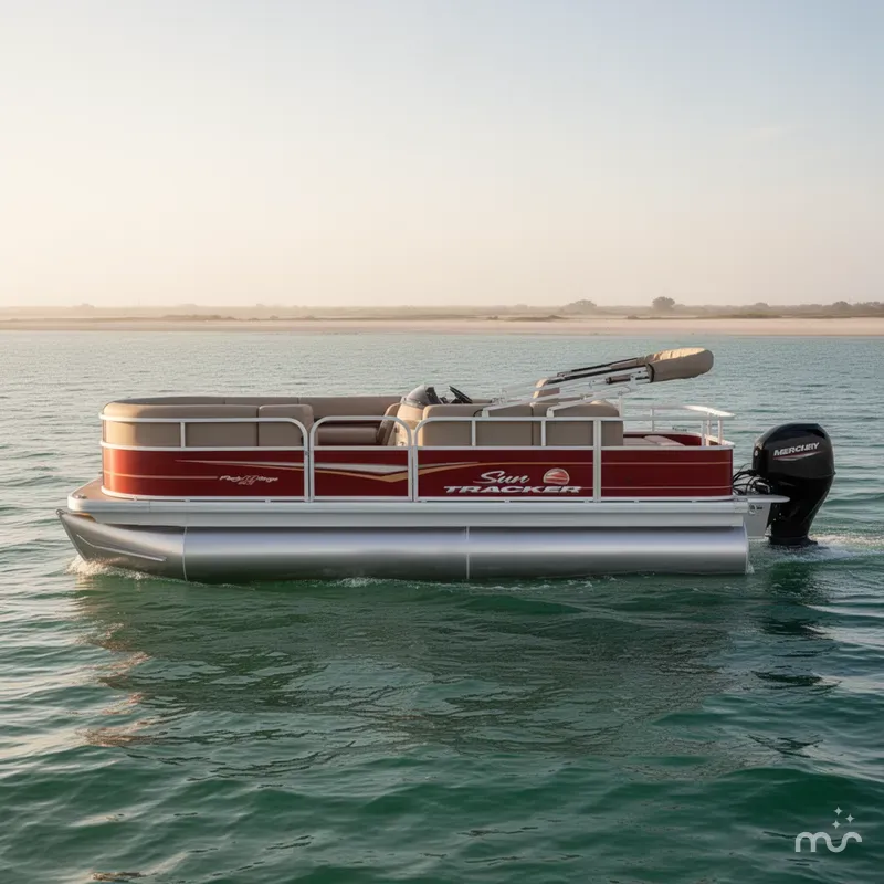 Slide: The Image of Sun Tracker Party Barge 18 DLX 2025 - 1