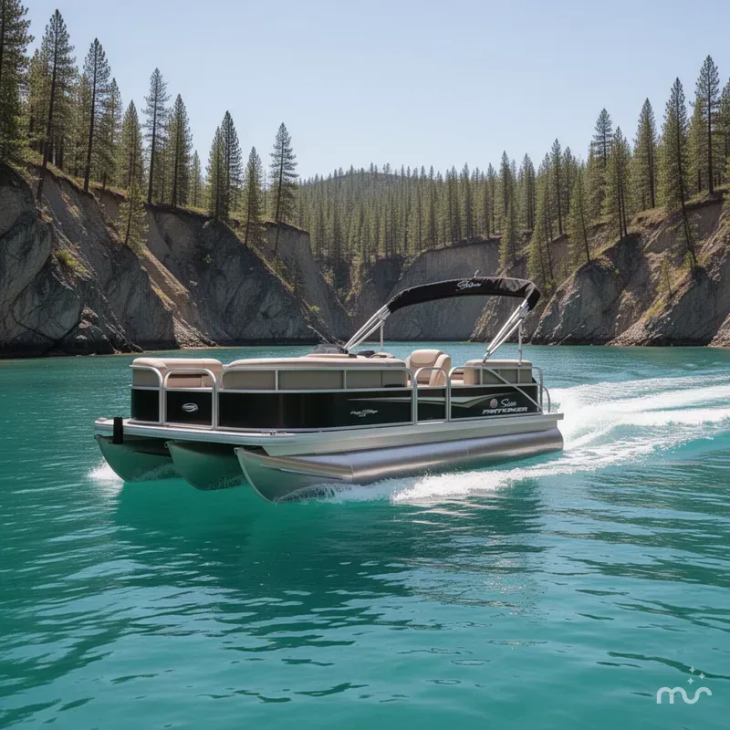 Slide: The Image of Sun Tracker Party Barge 16 DLX 2025 - 4
