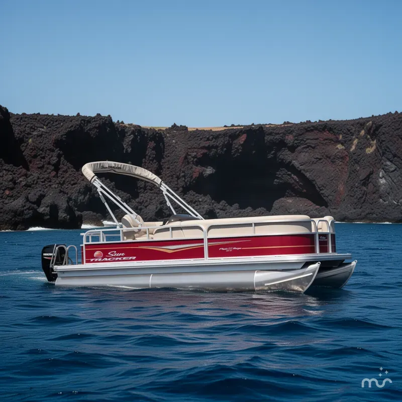 Slide: The Image of Sun Tracker Party Barge 18 DLX 2025 - 2