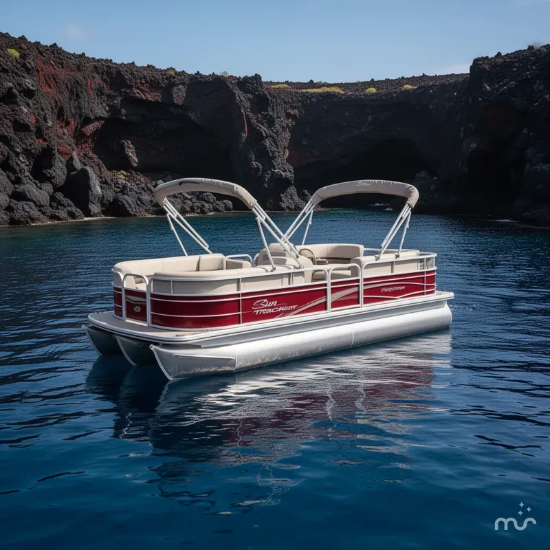 Slide: The Image of Sun Tracker Party Barge 18 DLX 2025 - 4