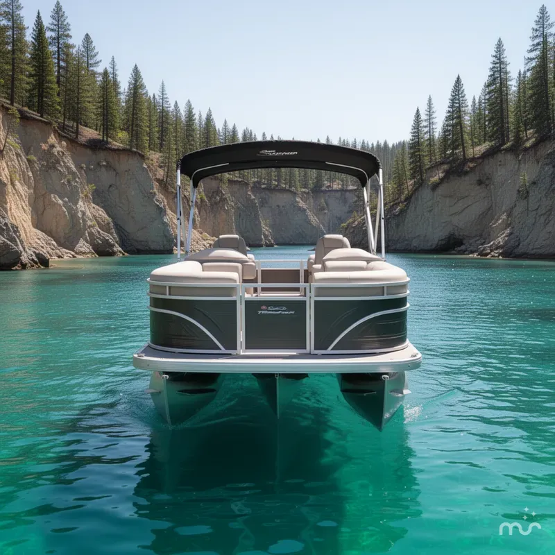 Slide: The Image of Sun Tracker Party Barge 22 DLX 2025 - 1