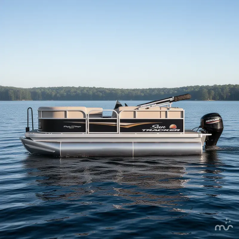 Slide: The Image of Sun Tracker Party Barge 16 DLX 2025 - 1