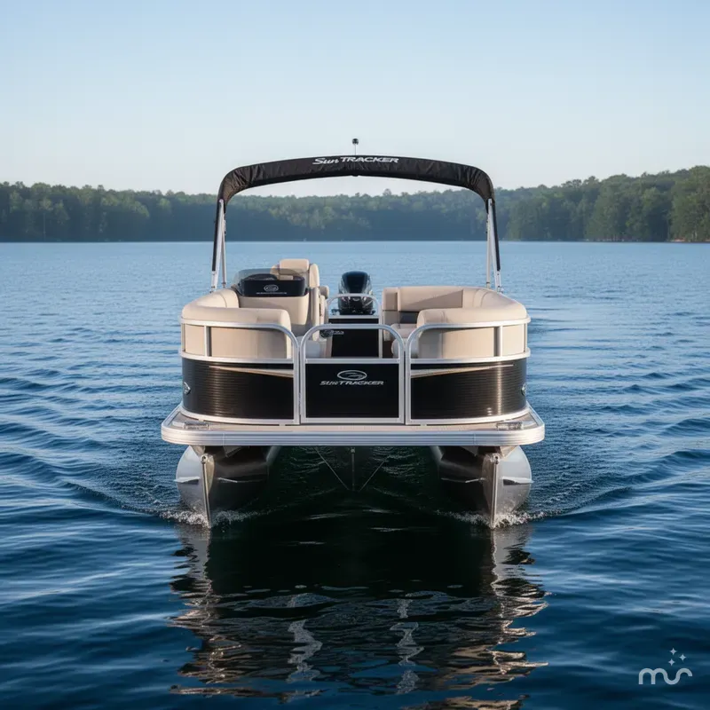 Slide: The Image of Sun Tracker Party Barge 16 DLX 2025 - 2