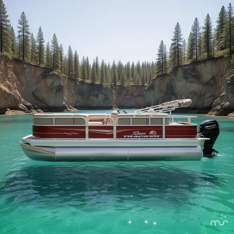 Slide: The Image of Sun Tracker Party Barge 18 DLX 2025 - 2