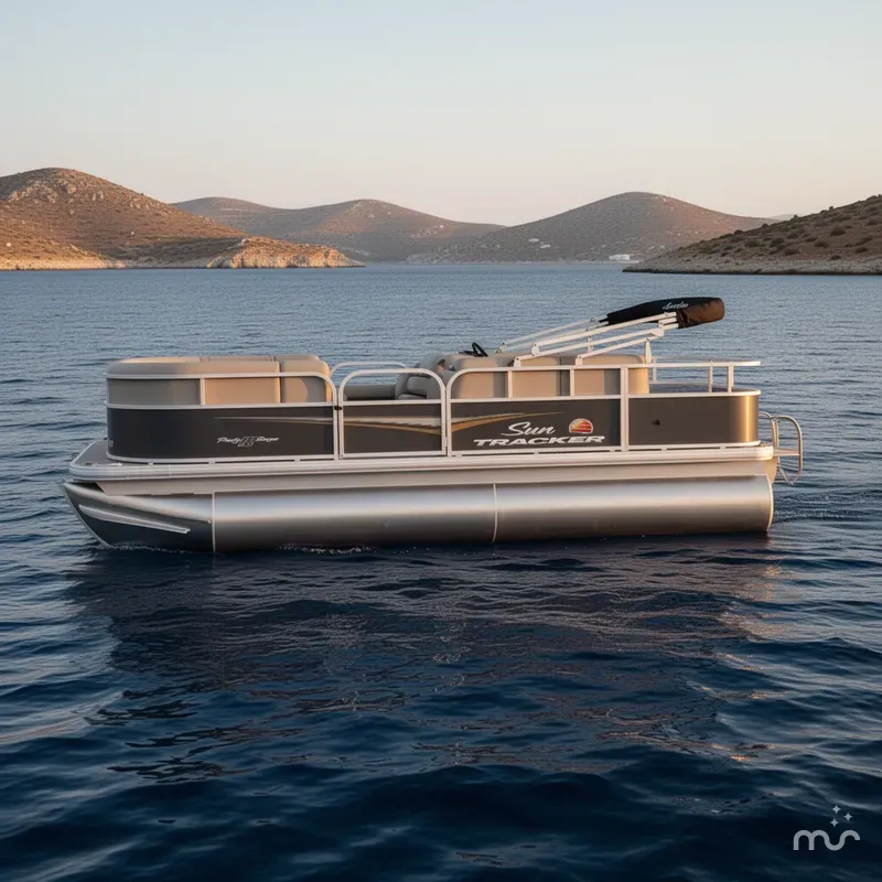 Slide: The Image of Sun Tracker Party Barge 18 DLX 2025 - 2
