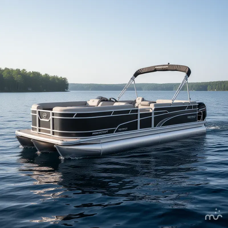 Slide: The Image of Princecraft Vectra 21 Cruise Lounge Pontoon & Mercury 4-Stroke 2025 - 0
