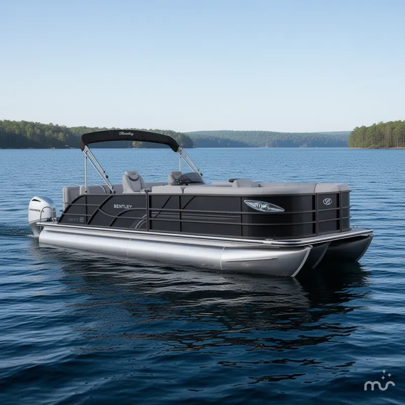 Slide: The Image of Bentley Pontoons Legacy 220 Swingback & Honda 4-Stroke EFI 2025 - 2