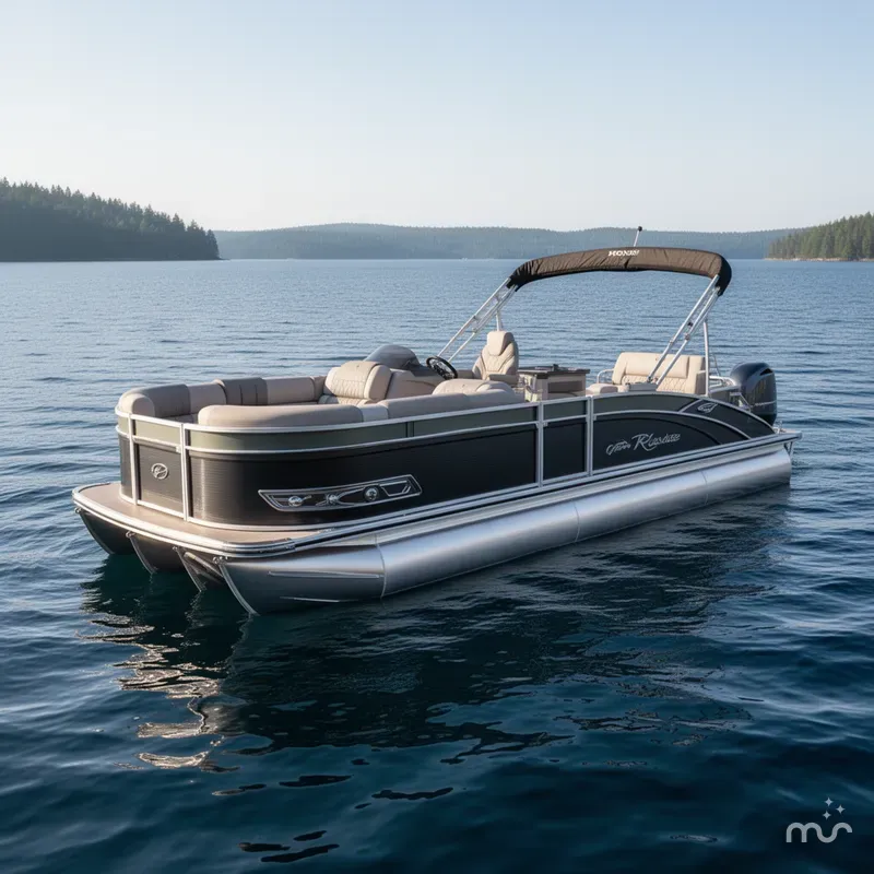 Slide: The Image of Tahoe Cascade 2385 Swingback (VRL) Tritoon & Honda 4-Str 2025 - 0