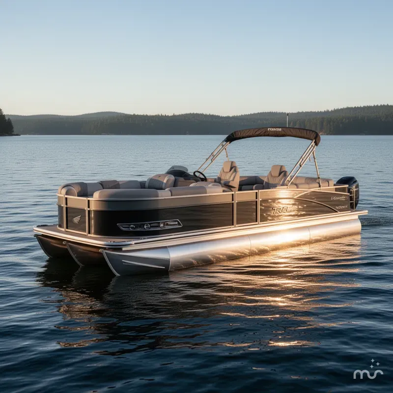 Slide: The Image of Tahoe Cascade 2385 Swingback (VRL) Tritoon & Honda 4-Str 2025 - 2