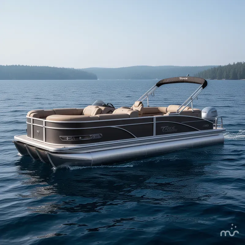 Slide: The Image of Tahoe Cascade 2385 Quad Lounge Shift SS & Honda 4-Stroke 2025 - 0