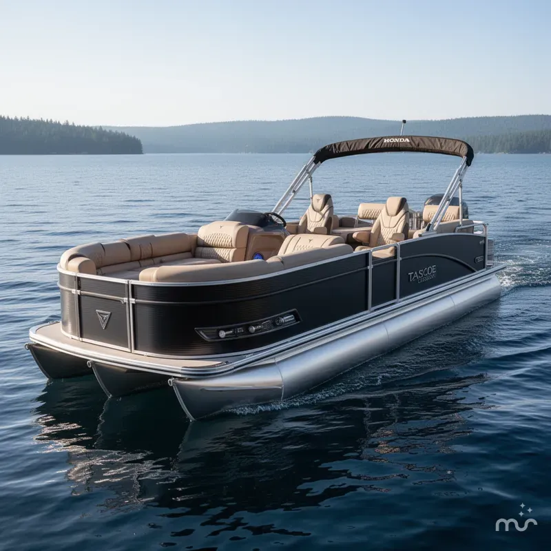 Slide: The Image of Tahoe Cascade 2385 Quad Lounge Shift SS & Honda 4-Stroke 2025 - 1