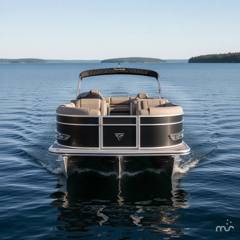 Slide: The Image of Tahoe Cascade 2385 Quad Lounge Shift SS & Honda 4-Stroke 2025 - 2