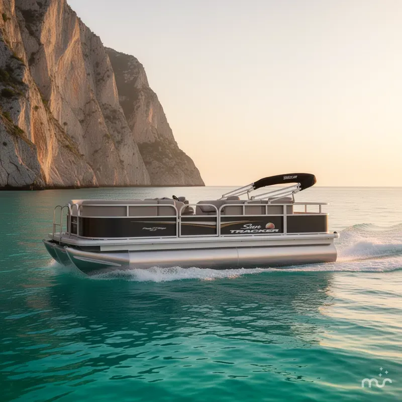 Slide: The Image of Sun Tracker Party Barge 18 DLX 2025 - 4