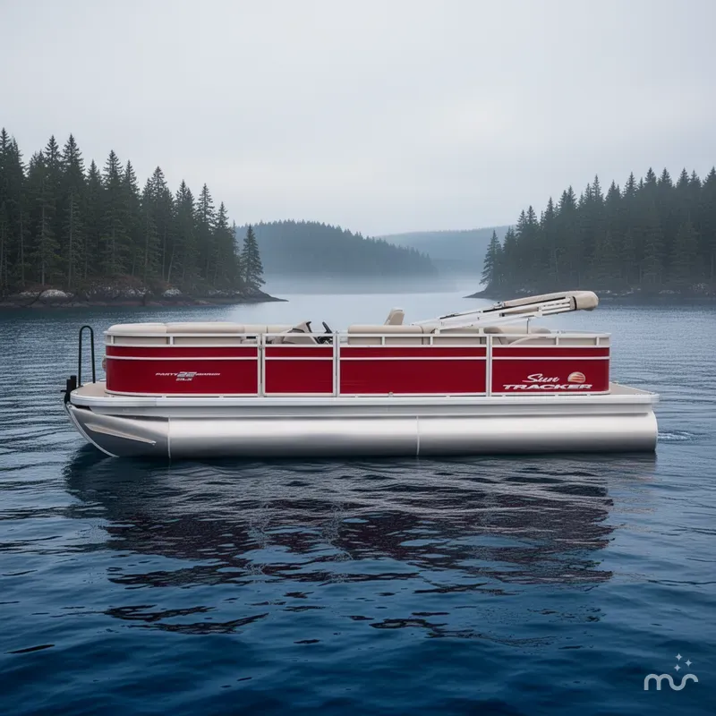 Slide: The Image of Sun Tracker Party Barge 22 RF DLX 2025 - 2