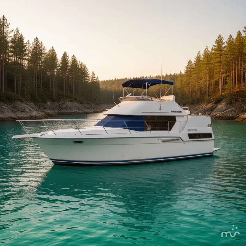 Slide: The Image of Carver Yachts 350 Aft Cabin Motor Yacht 1994 - 2