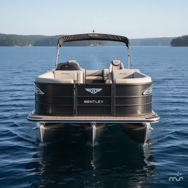 Slide: The Image of Bentley Pontoons Legacy 223 Navigator Quad Lounge Tritoon & Honda 4 2025 - 1