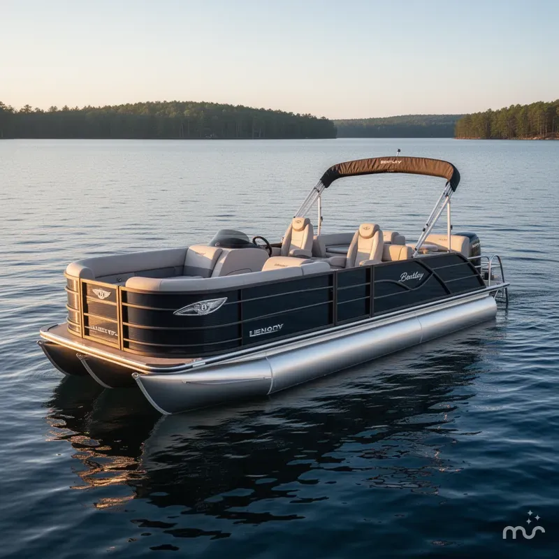 Slide: The Image of Bentley Pontoons Legacy 220 QSB Swingback & Honda 4-Stroke EFI 2025 - 2