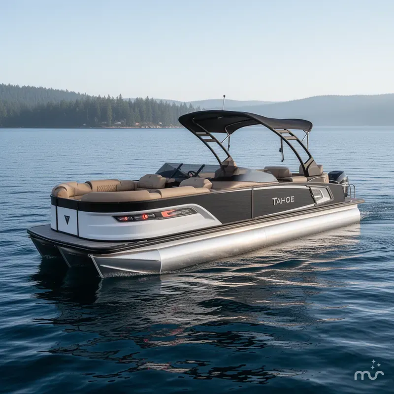 Slide: The Image of Tahoe Grand Tahoe 2585 Quad Lounge Windshield Tritoon & 2025 - 0