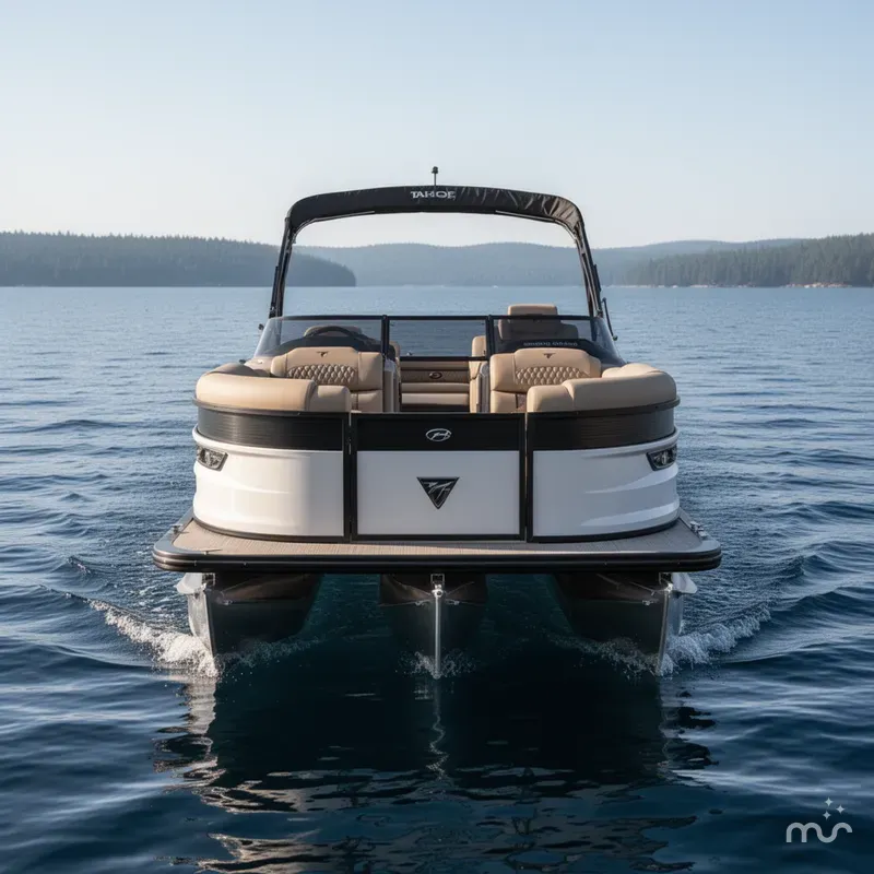 Slide: The Image of Tahoe Grand Tahoe 2585 Quad Lounge Windshield Tritoon & 2025 - 1