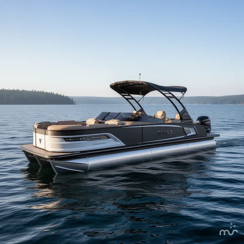 Slide: The Image of Tahoe Grand Tahoe 2585 Quad Lounge Windshield Tritoon & 2025 - 2