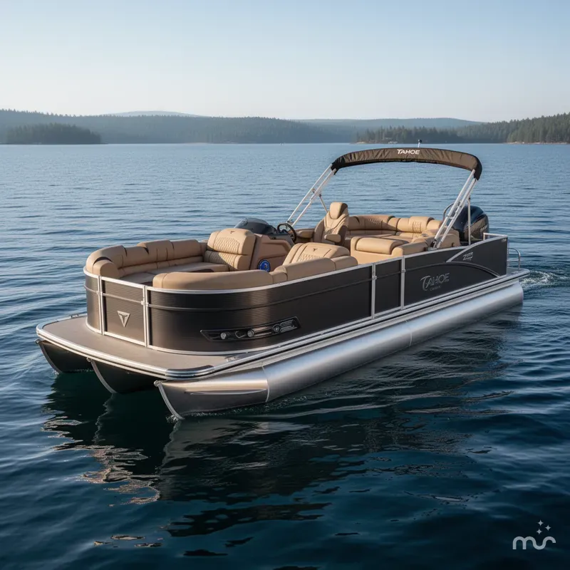 Slide: The Image of Tahoe Cascade 2385 Elite Cruise Tritoon & Honda 4-Stroke 2025 - 0