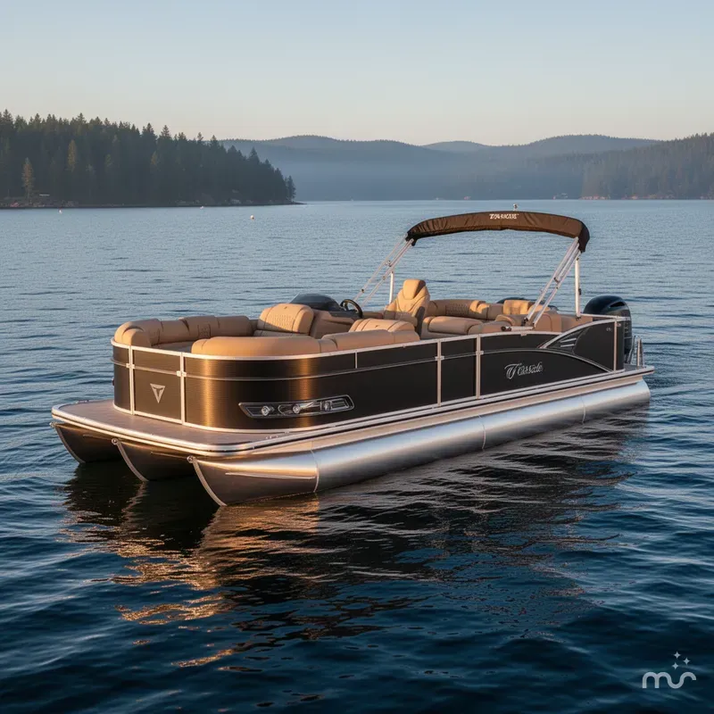 Slide: The Image of Tahoe Cascade 2385 Elite Cruise Tritoon & Honda 4-Stroke 2025 - 2