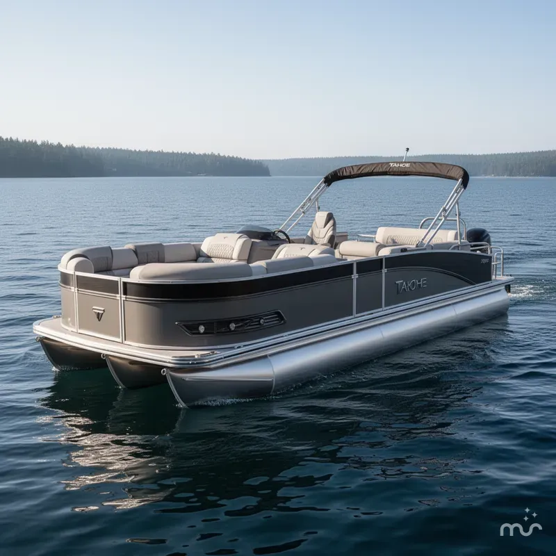 Slide: The Image of Tahoe Cascade 2385 Cruise Rear Bench (CRB) Tritoon & Hon 2025 - 0