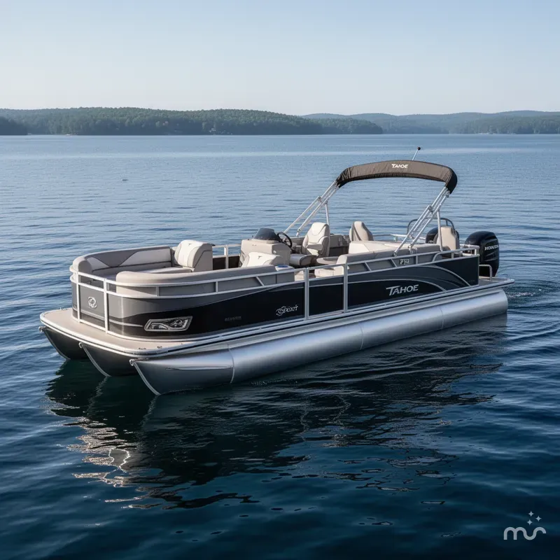 Slide: The Image of Tahoe Sport 2385 Rear Fish Tritoon & Honda 4-Stroke EFI 2025 - 2