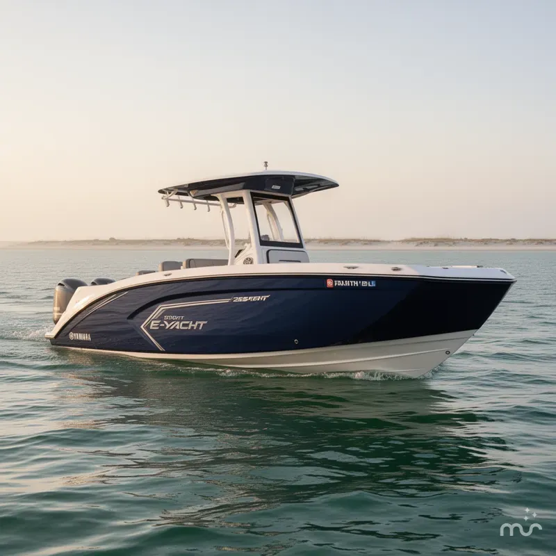 Slide: The Image of Yamaha 255 FSH SPORT E-YACHT BLU 2025 - 0