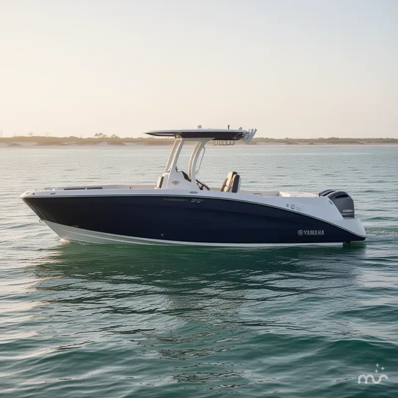 Slide: The Image of Yamaha 255 FSH SPORT E-YACHT BLU 2025 - 2