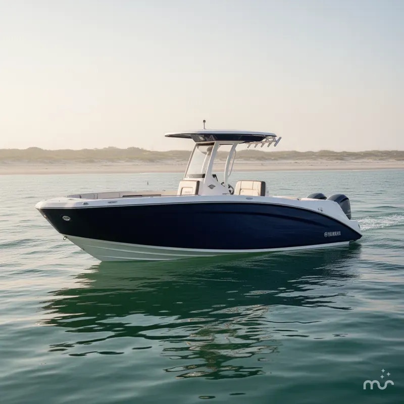 Slide: The Image of Yamaha 255 FSH SPORT E-YACHT BLU 2025 - 4
