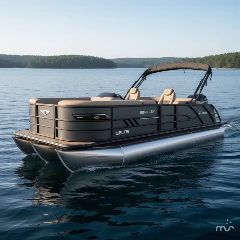 Slide: The Image of Bentley Pontoons Elite 223 Swingback Tritoon & Honda 4-Stroke EFI 2025 - 0