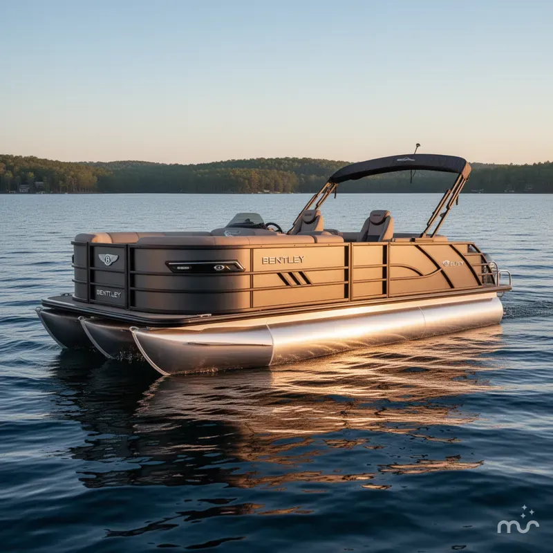Slide: The Image of Bentley Pontoons Elite 223 Swingback Tritoon & Honda 4-Stroke EFI 2025 - 2