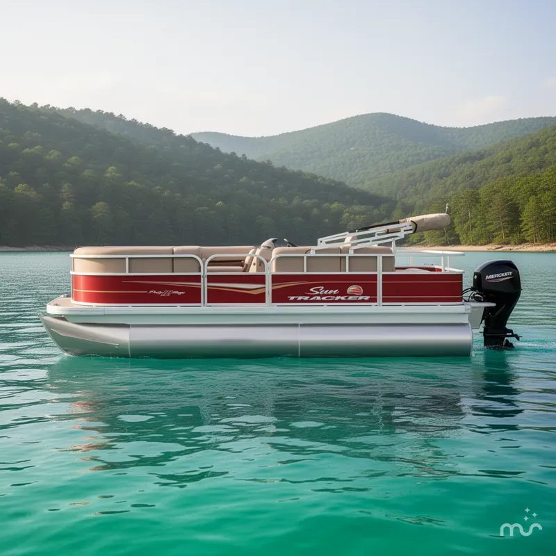 Slide: The Image of Sun Tracker Party Barge 18 DLX 2025 - 2