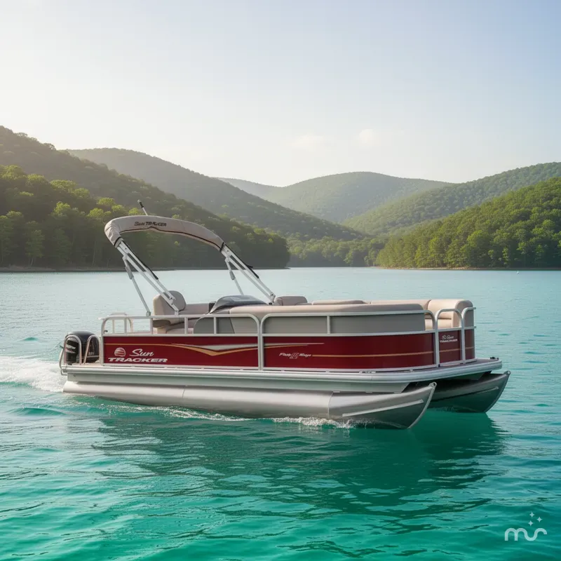 Slide: The Image of Sun Tracker Party Barge 18 DLX 2025 - 4