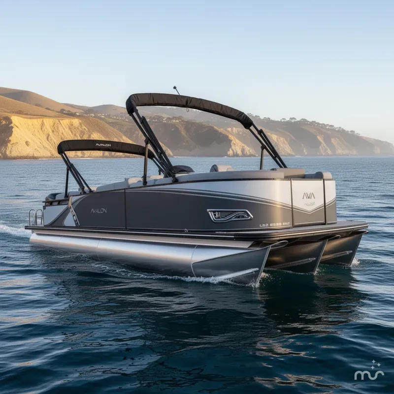 Slide: The Image of Avalon 25' LSZ Platinum Entertainer w/ 200HP Mercury! 2025 - 0