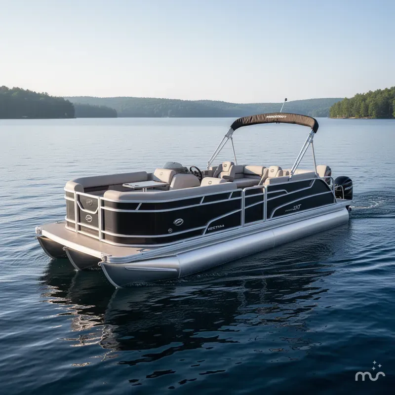 Slide: The Image of Princecraft Vectra 23 XT Quad/Rear Lounge Pontoon & Mercury 4- 2025 - 0