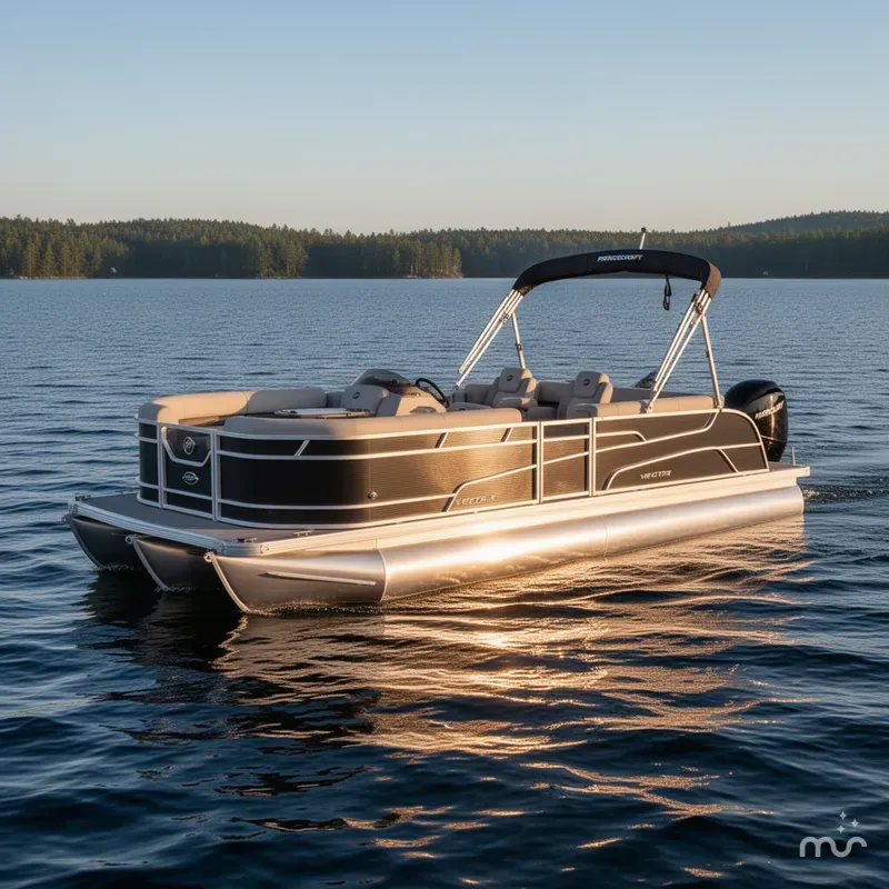Slide: The Image of Princecraft Vectra 23 XT Quad/Rear Lounge Pontoon & Mercury 4- 2025 - 2