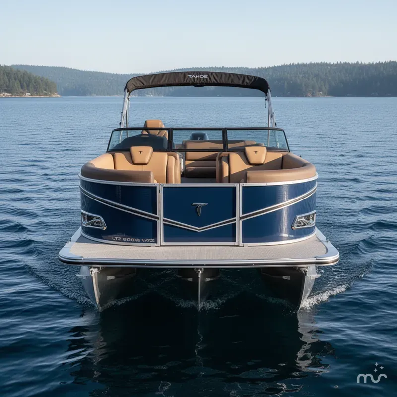 Slide: The Image of Tahoe LTZ 2385 Swingback (VRB) Windshield Tritoon & Hond 2025 - 1
