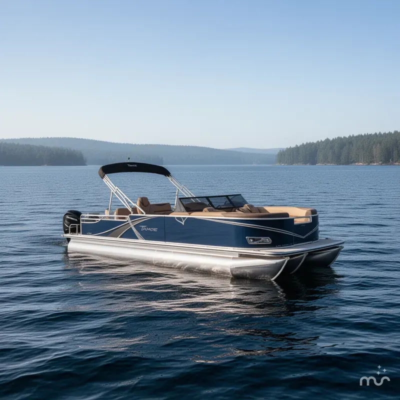 Slide: The Image of Tahoe LTZ 2385 Swingback (VRB) Windshield Tritoon & Hond 2025 - 2