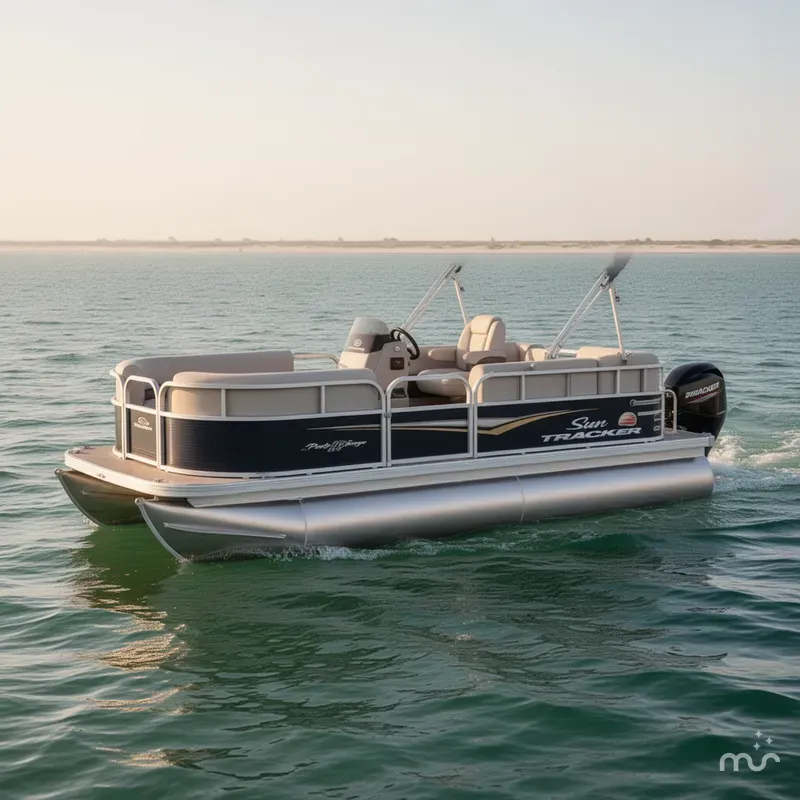 Slide: The Image of Sun Tracker Party Barge 16 DLX 2025 - 0